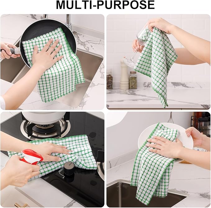 Kitinjoy Cotton 12 Pack Terry Kitchen Towels, 16 x 25 Inches Super Soft and - Image 4