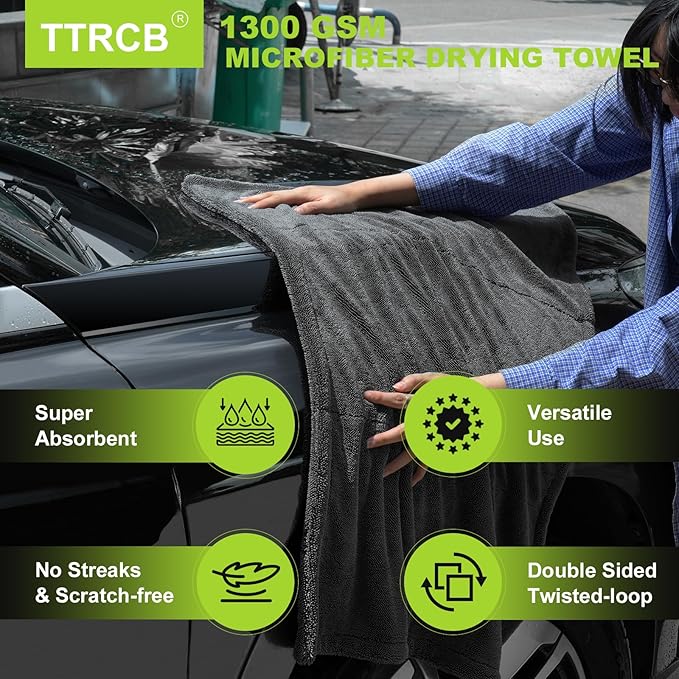 TTRCB Car Wash Kit, Car Cleaning Kit, Car Wash Mitt, Microfiber Towels - Image 2