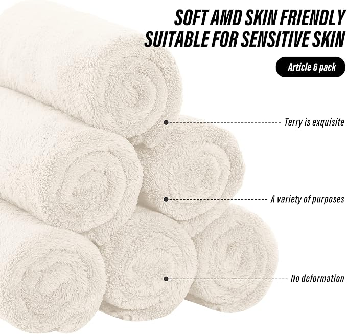 MOONQUEEN 6 Pack Premium Hand Towels - Image 7