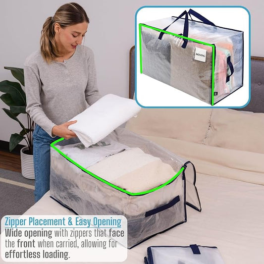 VENO 8 Pack Moving and Storage Bags, Heavy Duty, Alternative to Moving Boxes - Image 2