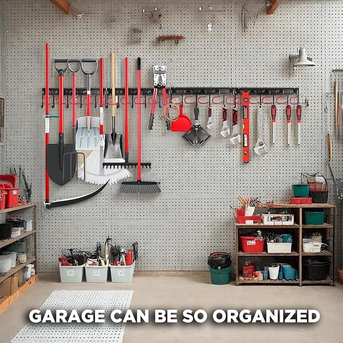 SEDY 68" All Metal Garden Tool Organizer Hooks - Image 2