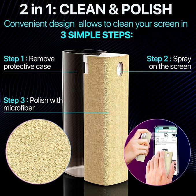 Mini Screen Cleaner Spray – Finger Proof Screen Cleaner - Image 3