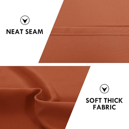 DWCN Blackout Curtains Thermal Insulated, Energy Saving & Noise Reducing Bedroom and Living Room Curtains, Burnt Ochre, W 38x L 63 Inch, Set of 2 Rod Pocket Curtain Panels