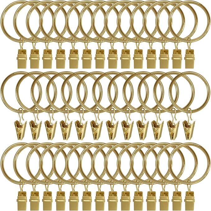 40 Pack Metal Curtain Rings by AMZSEVEN