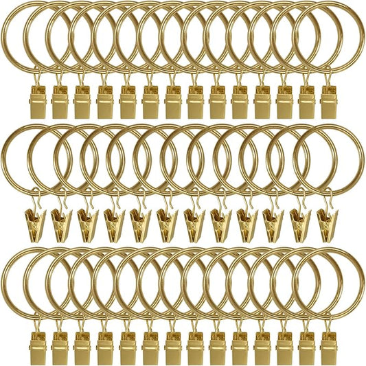 40 Pack Metal Curtain Rings by AMZSEVEN