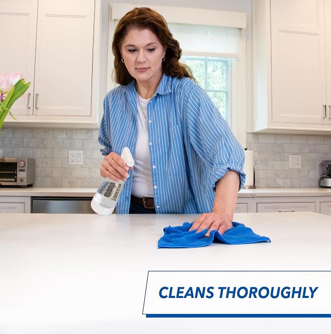 Unger 12” x 12” All-Purpose Microfiber Cloths, 4 Pack, Wet and Dry Cleaning - Image 2