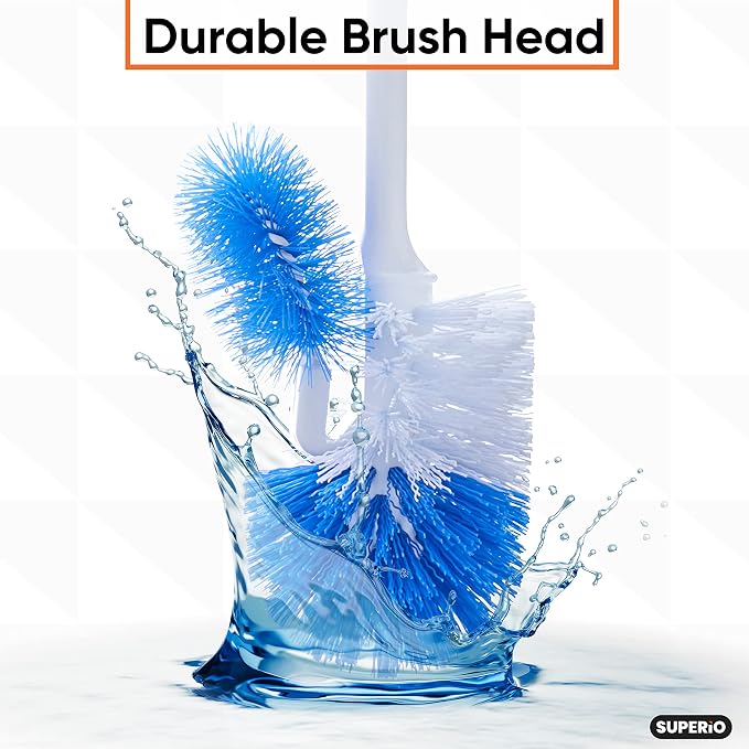 Superio Toilet Brush and Holder, Toilet Bowl Cleaning System - Image 4