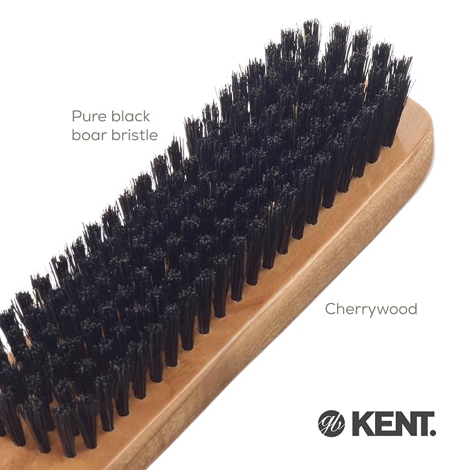 Kent CC2 Finest 100% Handcrafted Clothes Brush: Black Boar Bristle & Nylon Mix - Image 7