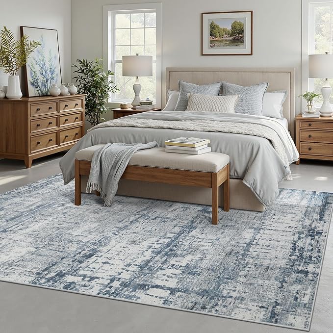 5x7 Area Rugs for Bedroom Living Room, Non-Slip Washable Rug, Modern Abstract - Image 4