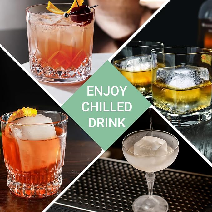 Large Ice Cube Trays for Whiskey: GGOW Big Silicone Ice Cube Trays - Image 6