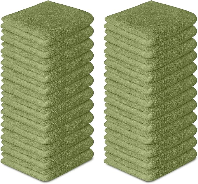 Softolle 100% Cotton Washcloths 24 Pack Soft, Highly Absorbent Washcloth - Image 6