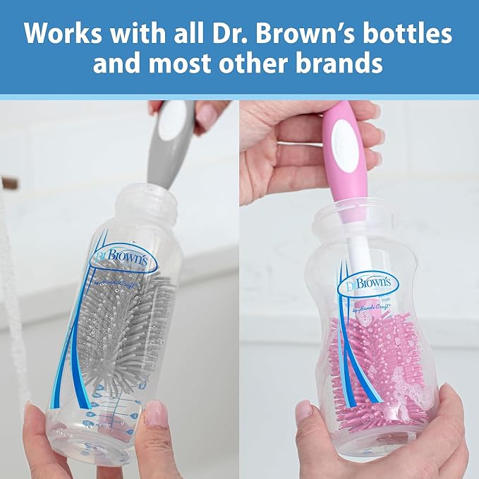 Dr. Brown's Soft Touch No Scratch Baby Bottle Cleaning Brush, Nipple Cleaner - Image 8