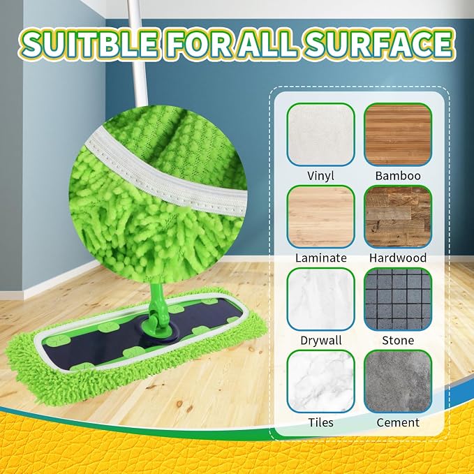 2 Pack X-Large Reusable 100% Coral Fleece Mop Pads Compatible - Image 5