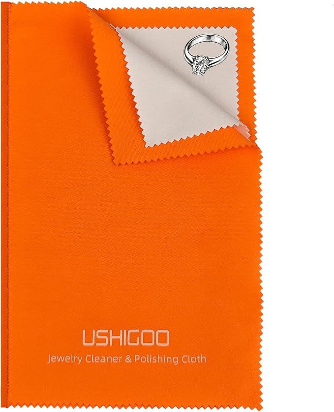 2PCS Polishing Cleaning Cloth for Gold, and Platinum Jewelry, Eco Friendly by USHIGOO