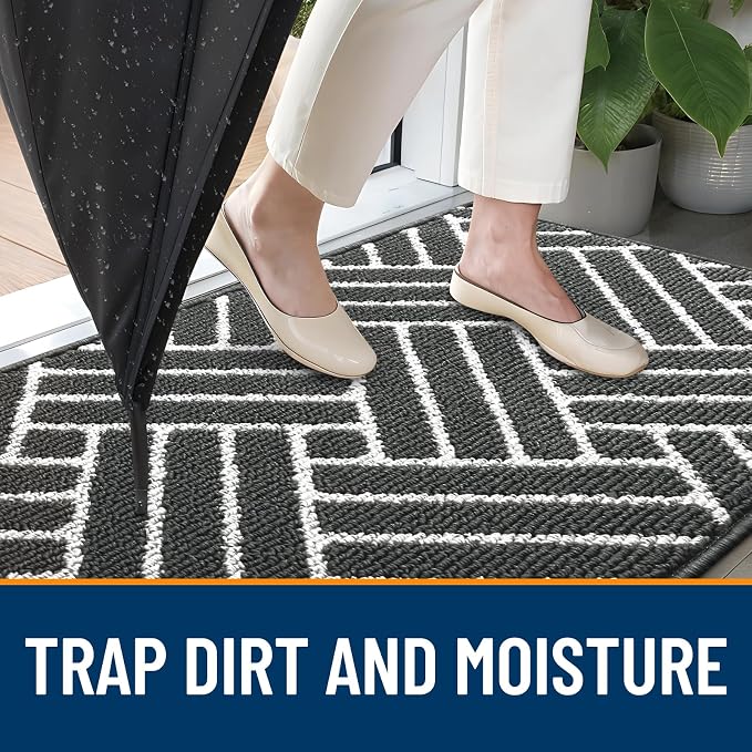 OLANLY Large Indoor Door Mat, 59x35 Inch, Dirt Resistant and Absorbent - Image 2