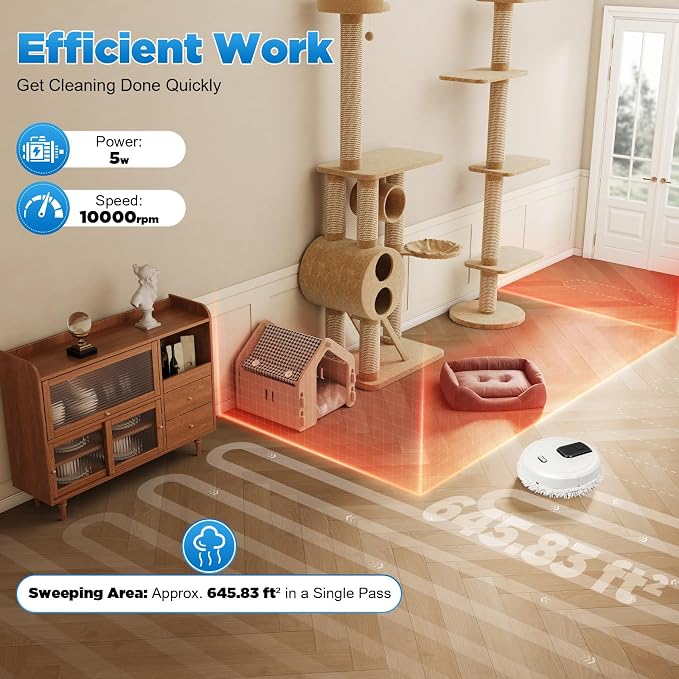Smart Dust Auto Sweeper, Wet and Dry Mopping Sweeping Robot Auto Cleaner Floor - Image 3