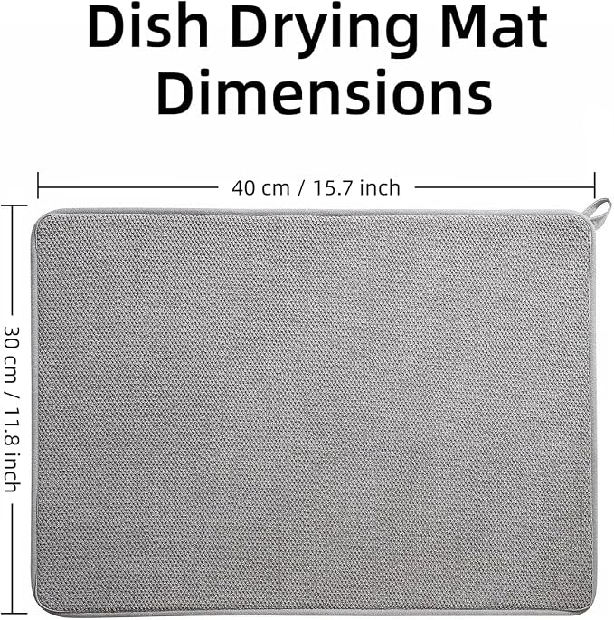 Dish Drying Mat 2 Pack, Dish Drying Mats - Image 6
