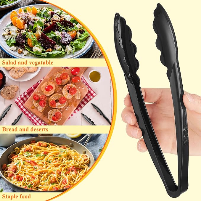 Tessco for you 150 Pcs Plastic Tongs for Serving Bulk, 9 Inch Plastic - Image 4