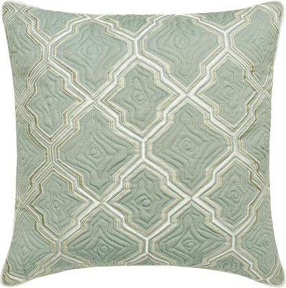 The HomeCentric King/Queen/Twin Light Blue Decorative Bed Runner Twin 53"x18" Bed Runner with One Pillow Cover, Quiled, Embroidery Bed Scarf on Jacquard Fabric - Estelle