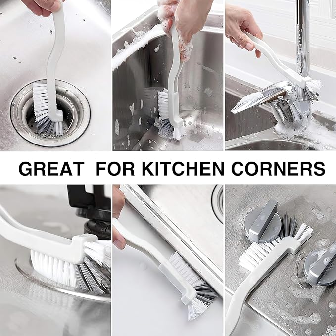 GTOTd Kitchen Right Angle Scrub Grout Small Cleaning Brush（2 Pack）Best Kitchen - Image 4