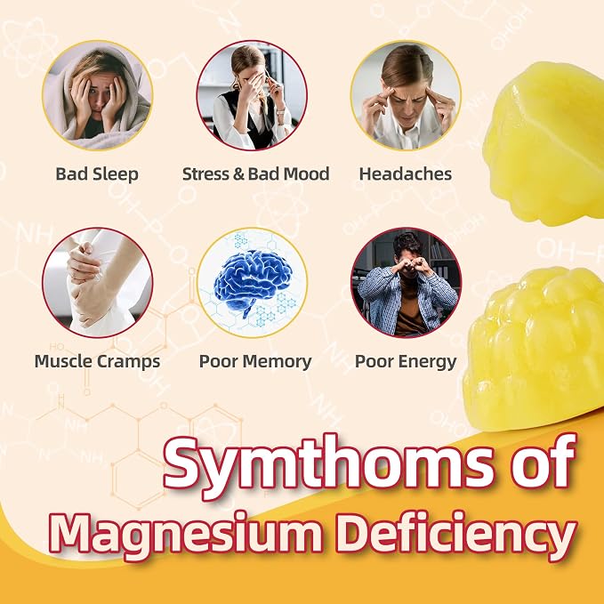 90 Count Magnesium Glycinate Gummies 400mg w/Ashwagandha Supplement - Image 3