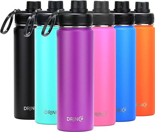 DRINCO Stainless Steel Water Bottle Spout Lid Vacuum Insulated Double Wall by Drinco