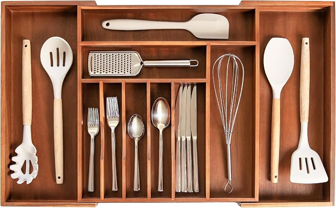 KitchenEdge Premium Silverware, Flatware and Utensil Organizer by KitchenEdge