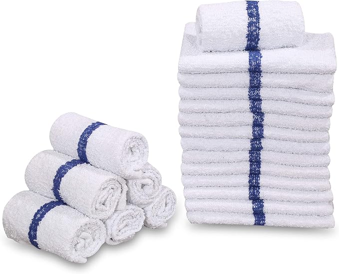 GOLD TEXTILES 60 PC New Cotton Blend White Restaurant Bar Mops Kitchen Towels - Image 6