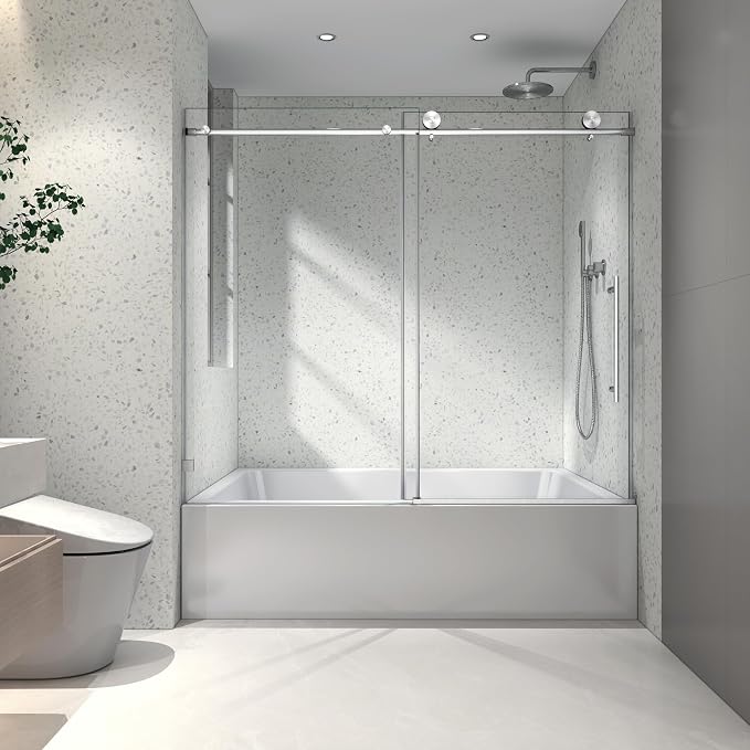 Favfurish Single Sliding Shower Door, Bathroom Glass Door by Favfurish