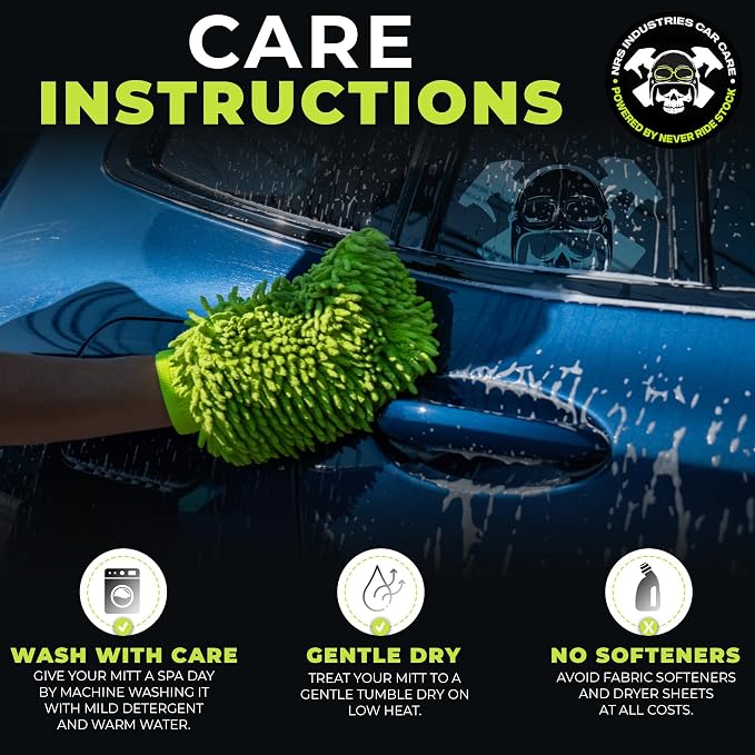 4 Pack Microfiber Car Wash Mitt | Ultra-Soft Chenille | Car Wash Detailing | - Image 7