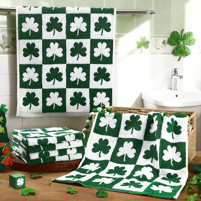 Frienda 4 Pcs St Patrick's Day Hand Towels - Image 5