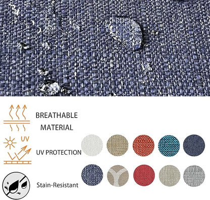 Goodgoods 24x28 inch Outdoor/Indoor Deep Seat Cushions Set of 2 Deep Seat Bottom Resilient Foam Filling Water Repellent Stain-Resistant UV Resistant Weather Resistant Patio Furniture Sky