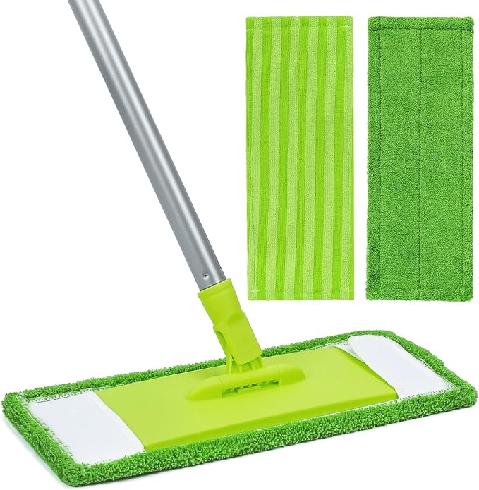 Mops for Floor Cleaning with 2 Different Washable Mop Refill Pads Hardwood by KalTell
