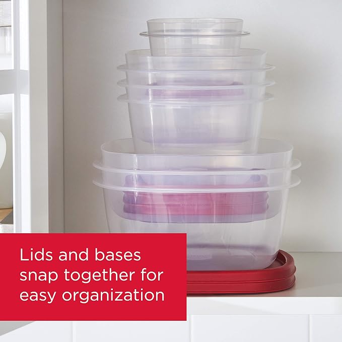 Rubbermaid 16-Piece BPA-Free Plastic Food Storage Set, Dishwasher Safe: Perfect - Image 4
