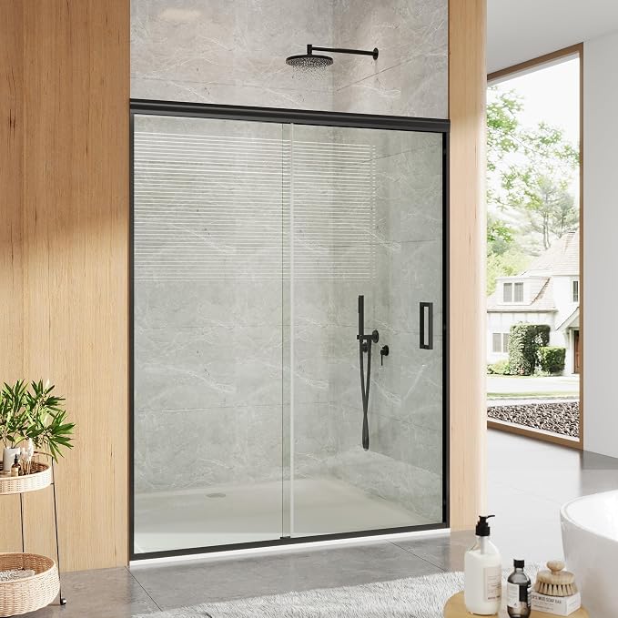Fully Framed Sliding Shower Door, Adjustable 56"-60" W x 72" H - Image 6