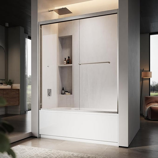60" W x 60" H Double Sliding Frame Bathtub Door by UNIKOOSHOWERDOOR