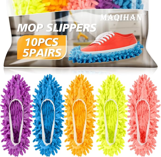 MAQIHAN 10 Mop Slippers for Floor Cleaning by MaqiIhanCustomOfficial