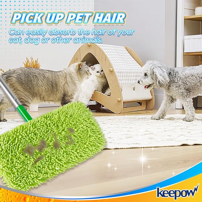 KEEPOW Reusable Dry Sweeping/Wet Mopping Cloths Compatible - Image 4