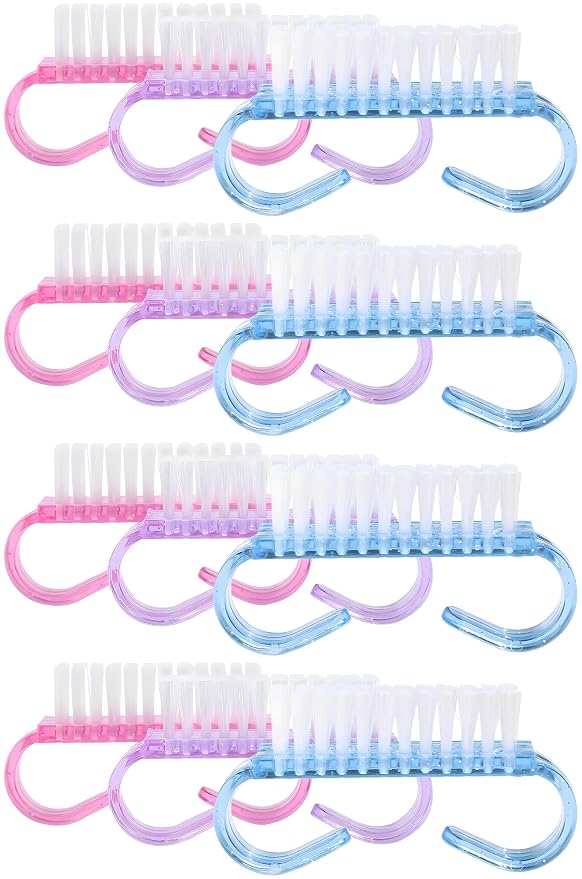 12-Pack Handle Grip Nail Brush, Fingernail Scrub Cleaning Brushes by YOFAN