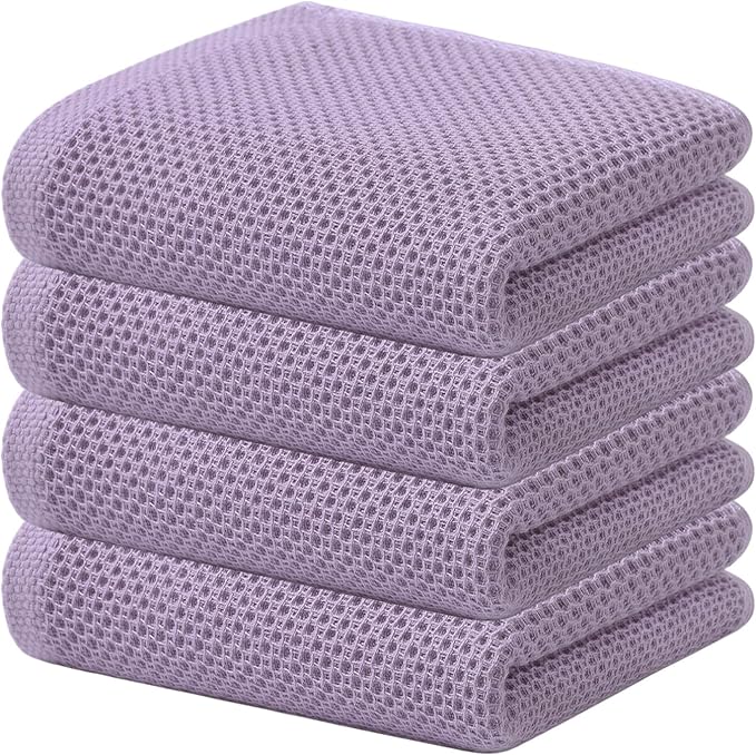 Kitinjoy 100% Cotton Waffle Weave Kitchen Hand Towels by Kitinjoy
