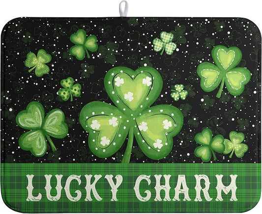 St Patricks Day Spring Dish Drying Mats St Patrick's Day Lucky Dish Mat by farg
