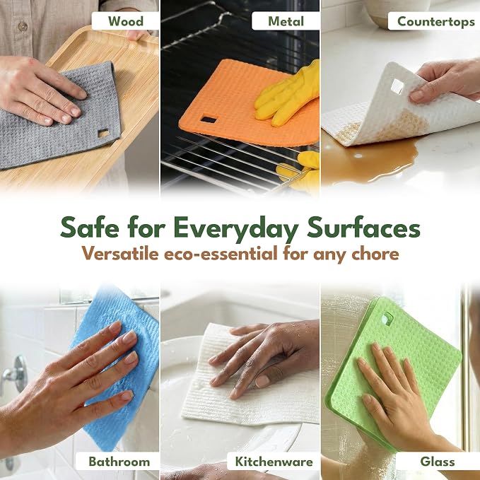 10 Pack Cellulose Swedish Dishcloths - Image 4