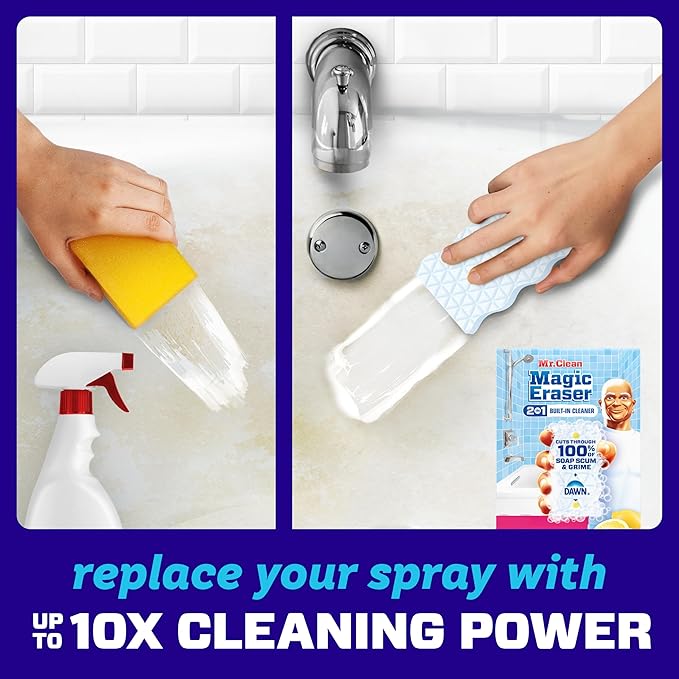 Mr. Clean Magic Eraser Sponge, Bathroom Cleaner, Shower Cleaner, Tub Cleaner - Image 3