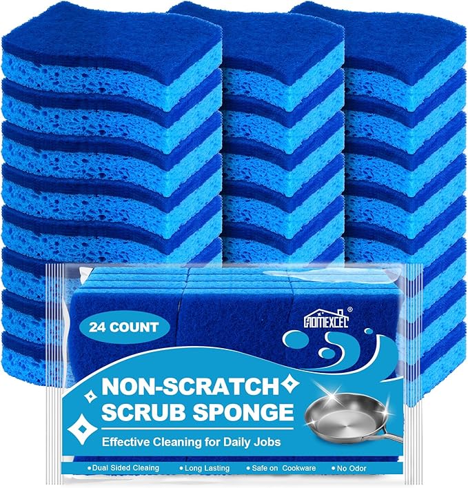 HOMEXCEL Sponges Kitchen 24pcs Non-Scratch by HOMEXCEL