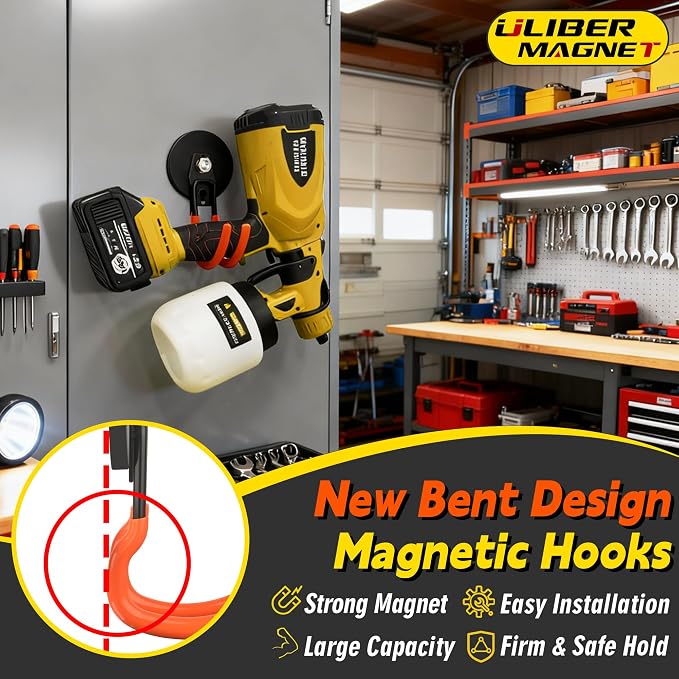 ULIBERMAGNET New Upgraded Ultra-Strong Magnetic Hooks, 2 Pack Heavy Duty - Image 3