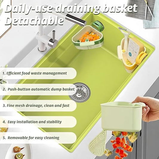 Corner Sink Strainer, Sink Strainer Basket, 2026 New Upgraded Suction Cup Press - Image 2
