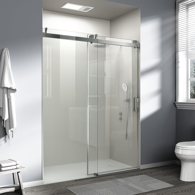 Abruzzo 76" Frameless Shower Door Single Sliding - Image 2