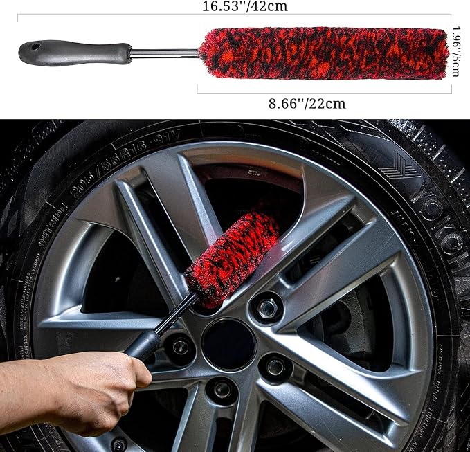 Metal Free Soft Wheel Rim Brush 4 Pack, Synthetic Car Cleaning Brush, Highly - Image 2