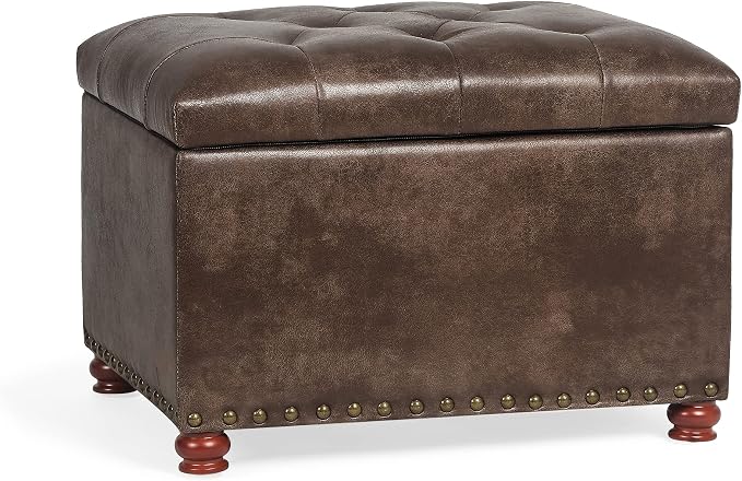24'' Leather Ottoman with Storage Rectangle Foot Rest Ottomans Stool by DecentHomefocusoneveryonessmallfamilySimplefurnitureSophisticatedlifestyleYourspaceplannerknowyoubetterbecausemoreprofessional