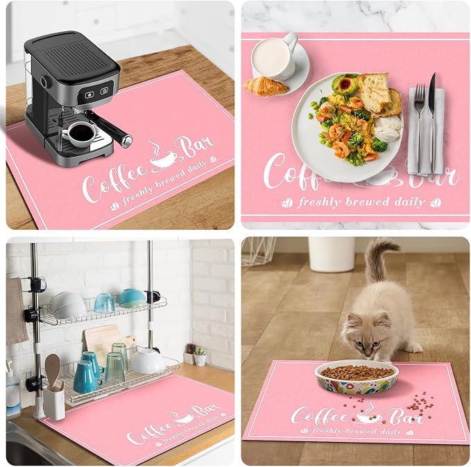 Absorbent Coffee Mat, Fashion Dish Drying Mat - Image 5